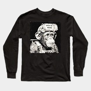 Funny Return To Monke Drawing Monkey Long Sleeve T-Shirt